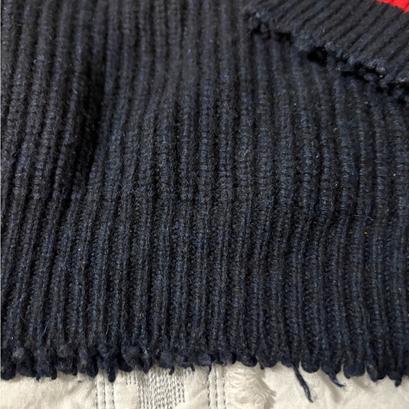 Zadig & Voltaire Zoe Wy, Navy turtleneck Sweater. Distressed edges. Wool/Yak. - Picture 13 of 16